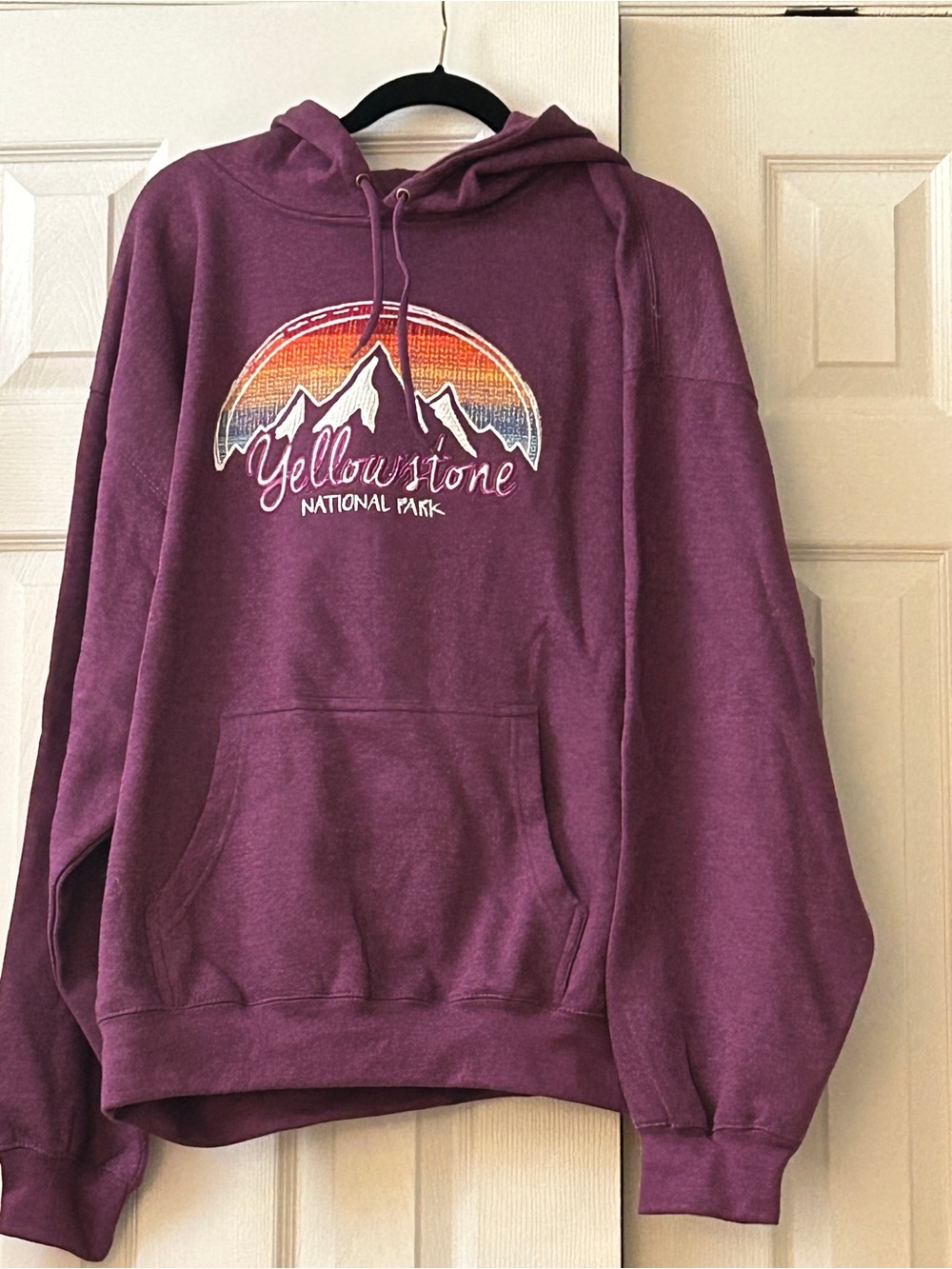 NWT Prairie Mountain Yellowstone National Park Hoodie Sweatshirt Purple XXL Rare